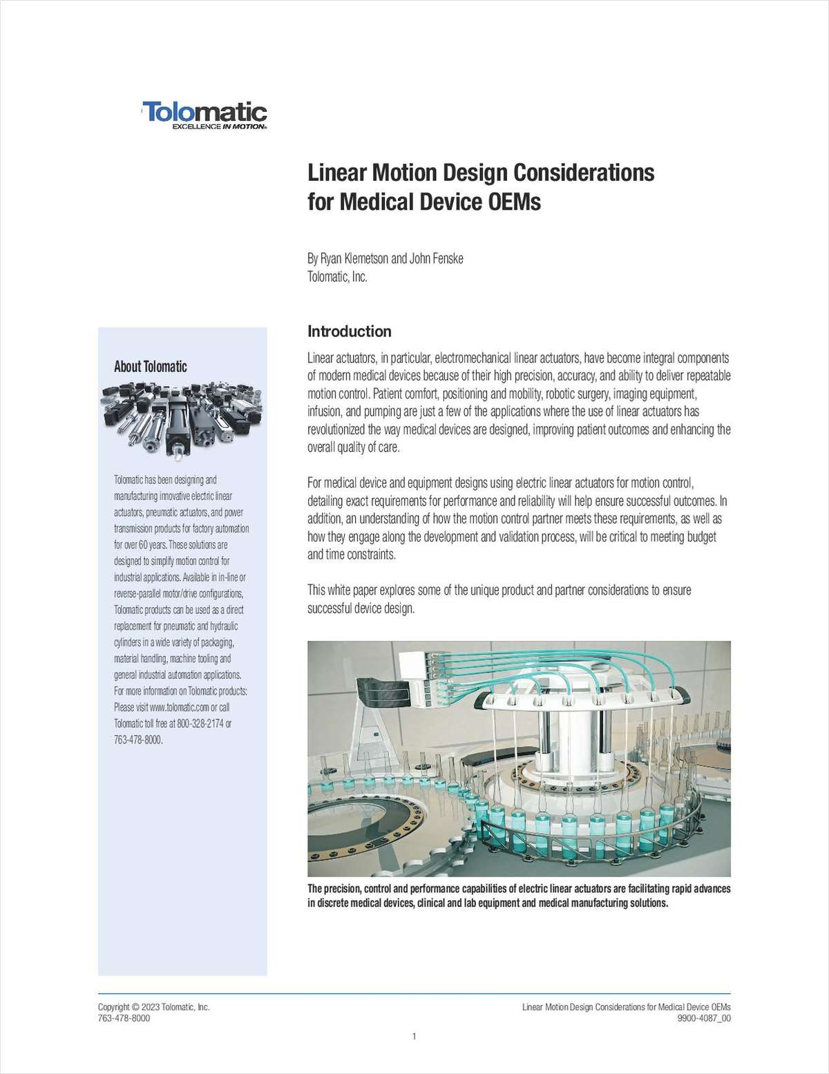 Linear Motion Design Considerations for Medical Device OEMs