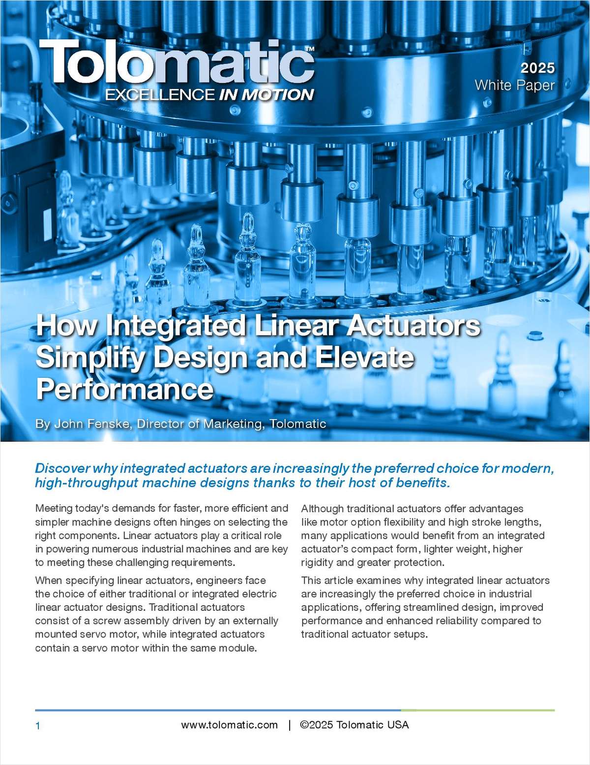 How Integrated Linear Actuators Simplify Design and Elevate Performance