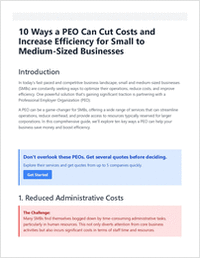 10 Ways a PEO Can Cut Costs and Increase Efficiency for Small to Medium-Sized Businesses