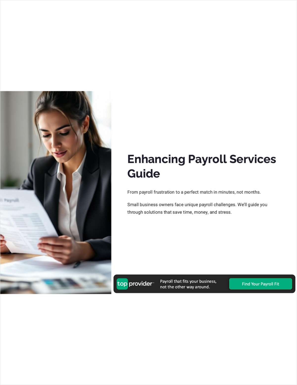 Enhancing Payroll Services Guide: From payroll frustration to a perfect match in minutes, not months.
