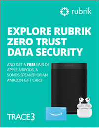 Explore Rubrik Zero Trust Data Security and Get a Free Pair of Apple AirPods, a Sonos Speaker or an Amazon Gift Card