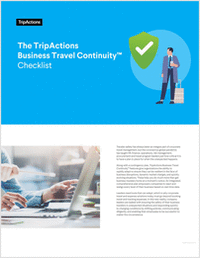 TripActions Business Travel Continuity™ Checklist