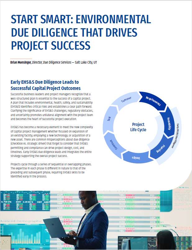 Start Smart: Environmental Due Diligence That Drives Project Success