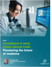 Innovations in early phase clinical trials