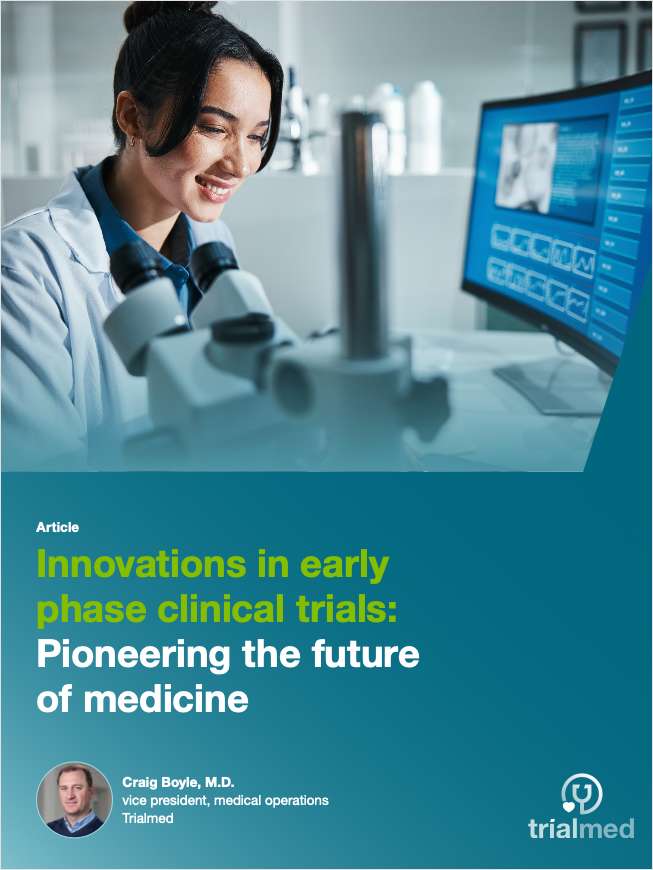 Innovations in early phase clinical trials