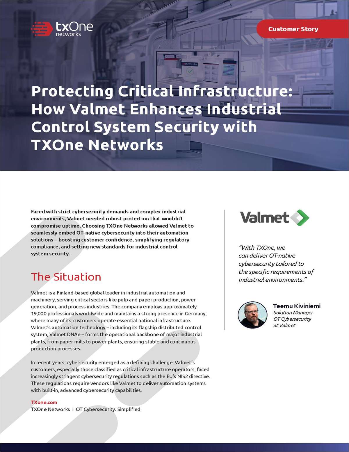 Protecting Critical Infrastructure: How Valmet Enhances Industrial Control System Security with TXOne Networks