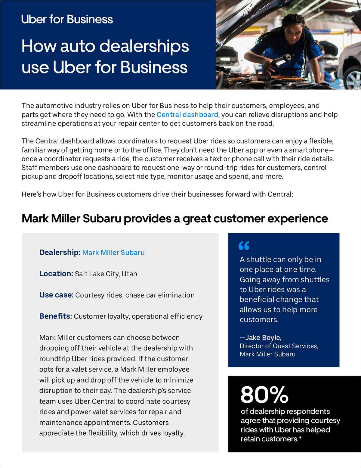 How Auto Dealerships Use Uber for Business