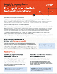 Agentic Performance Testing in UiPath Test Cloud Push Applications to their Limits with Confidence