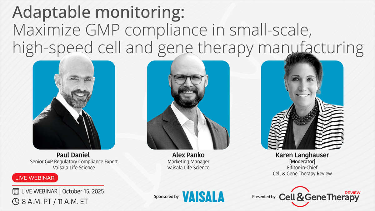 Adaptable monitoring: Maximize GMP compliance in small-scale, high-speed cell and gene therapy manufacturing