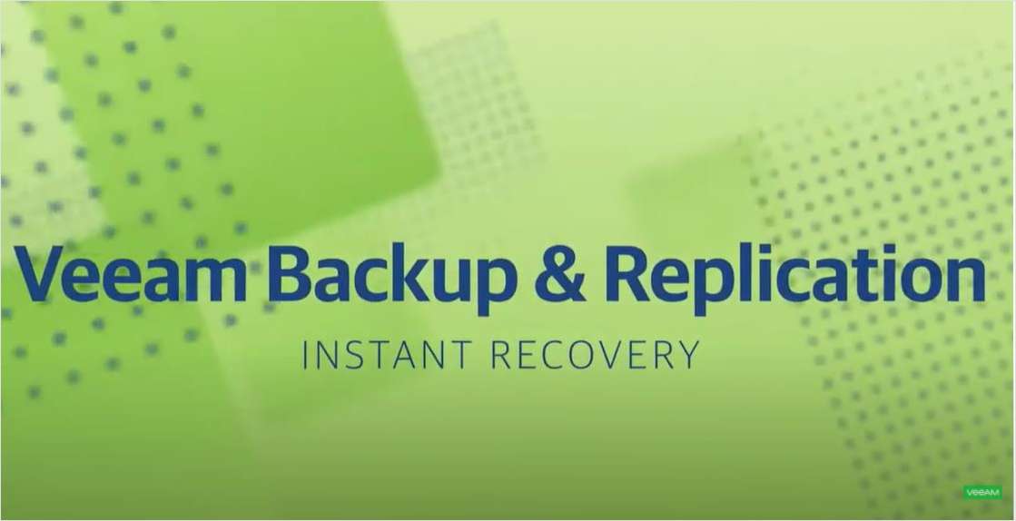 DEMO VIDEO: Instant Recovery