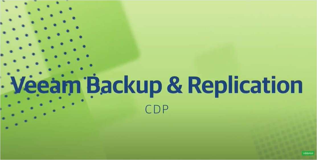 DEMO VIDEO: Continuous Data Protection (CDP)