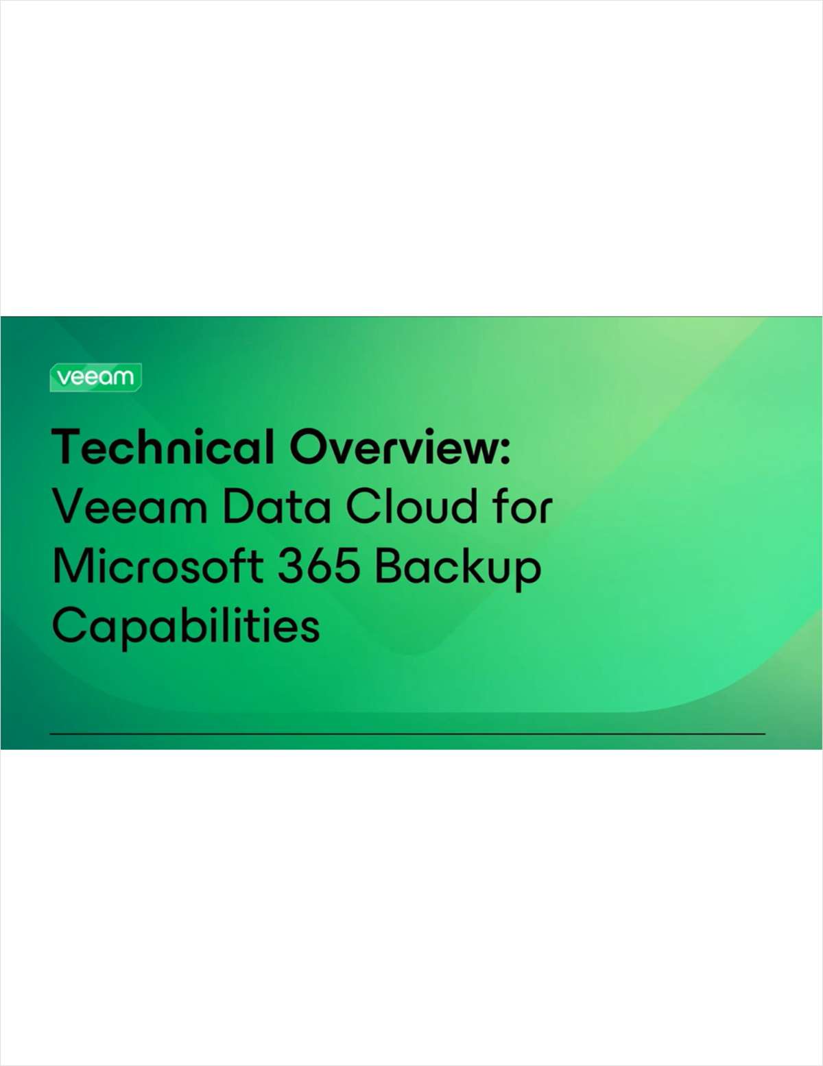 Tech Deep Dive - Veeam Data Cloud for Microsoft 365