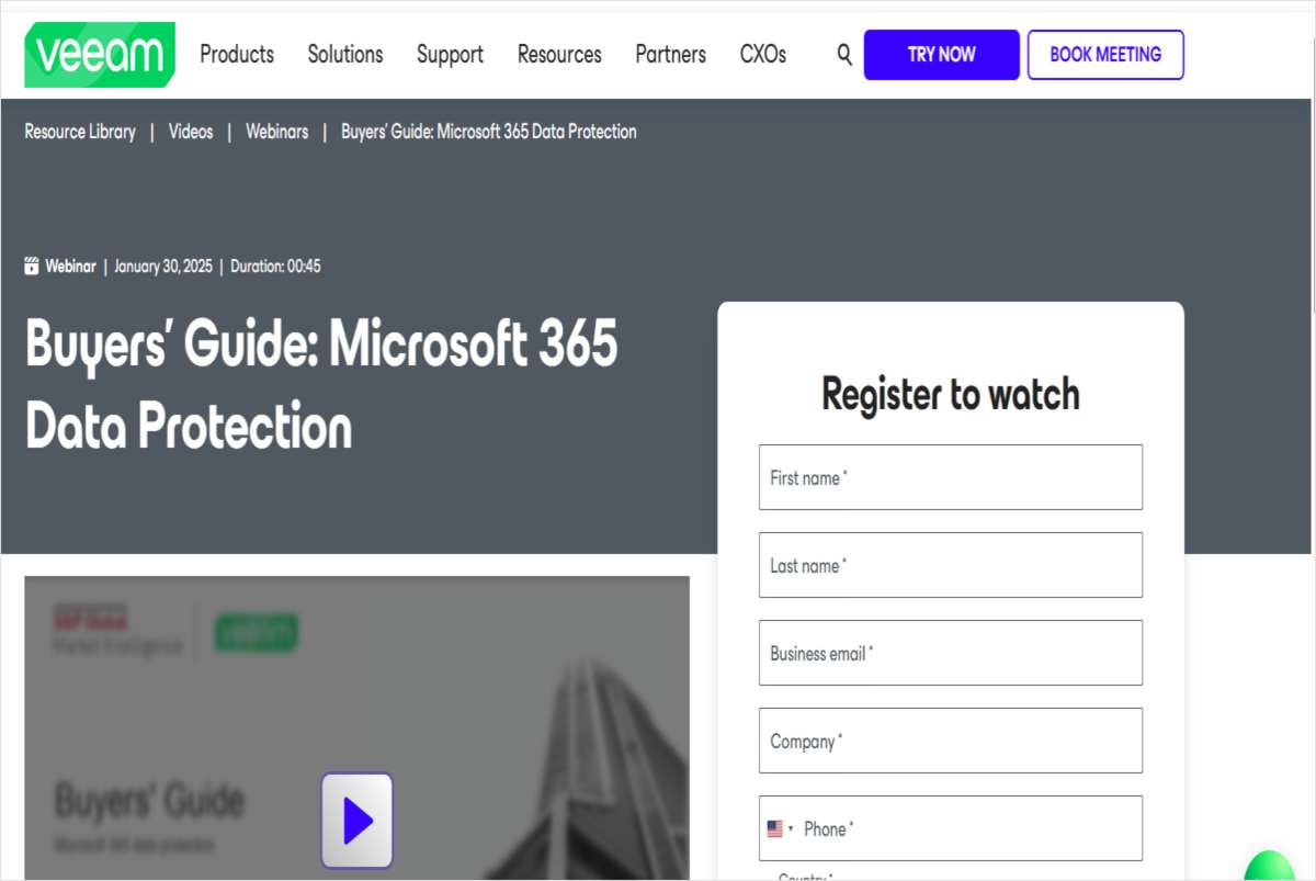Buyers' Guide Microsoft 365 Data Protection