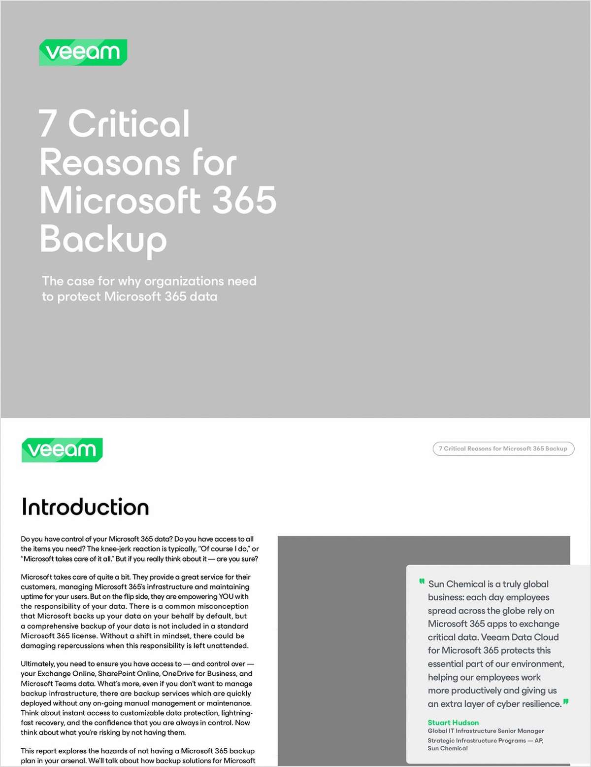 7 Reasons for Microsoft 365 Backup