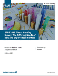 SANS 2019 Threat Hunting Survey: The Differing Needs of New and Experienced Hunters