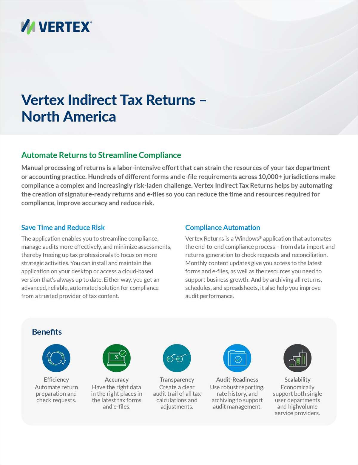 Vertex Indirect Tax Returns- North America