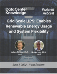 Grid Scale UPS: Enables Renewable Energy Usage and System Flexibility