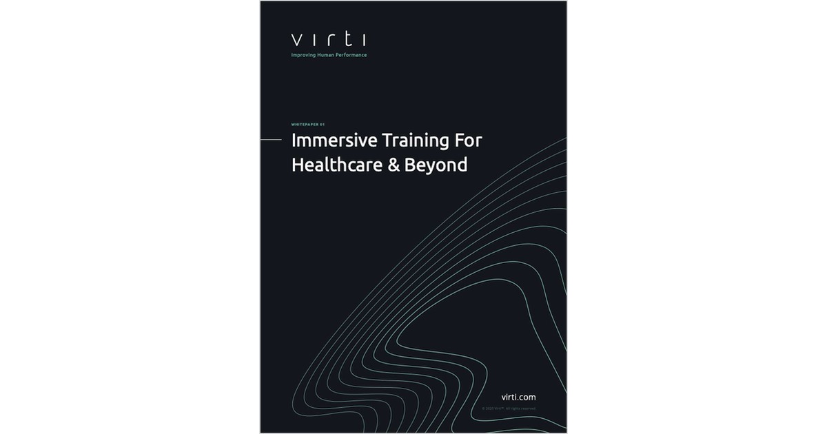 Immersive Training For Healthcare & Beyond Free eBook