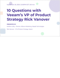 10 Questions with Veeam's VP of Product Strategy Rick Vanover