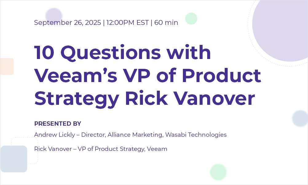10 Questions with Veeam's VP of Product Strategy Rick Vanover