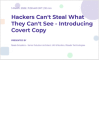 Hackers Can't Steal What They Can't See