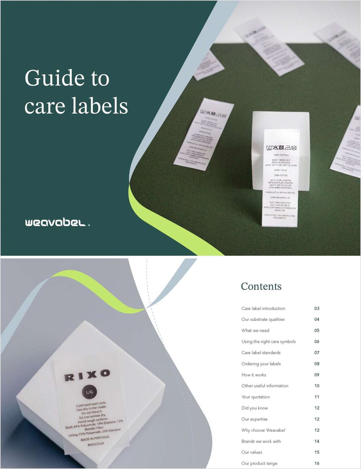 Care Label Brochure
