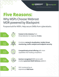 Five Reasons: Why MSPs Choose Webroot MDR powered by Blackpoint