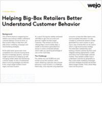 Leading Big-Box Retailer Unlocked Customer Insights to Drive In-store Sales - A Wejo Smart Mobility For Good ™ Case Study