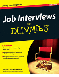 Job Interviews For Dummies, 4th Edition--Free Sample Chapter