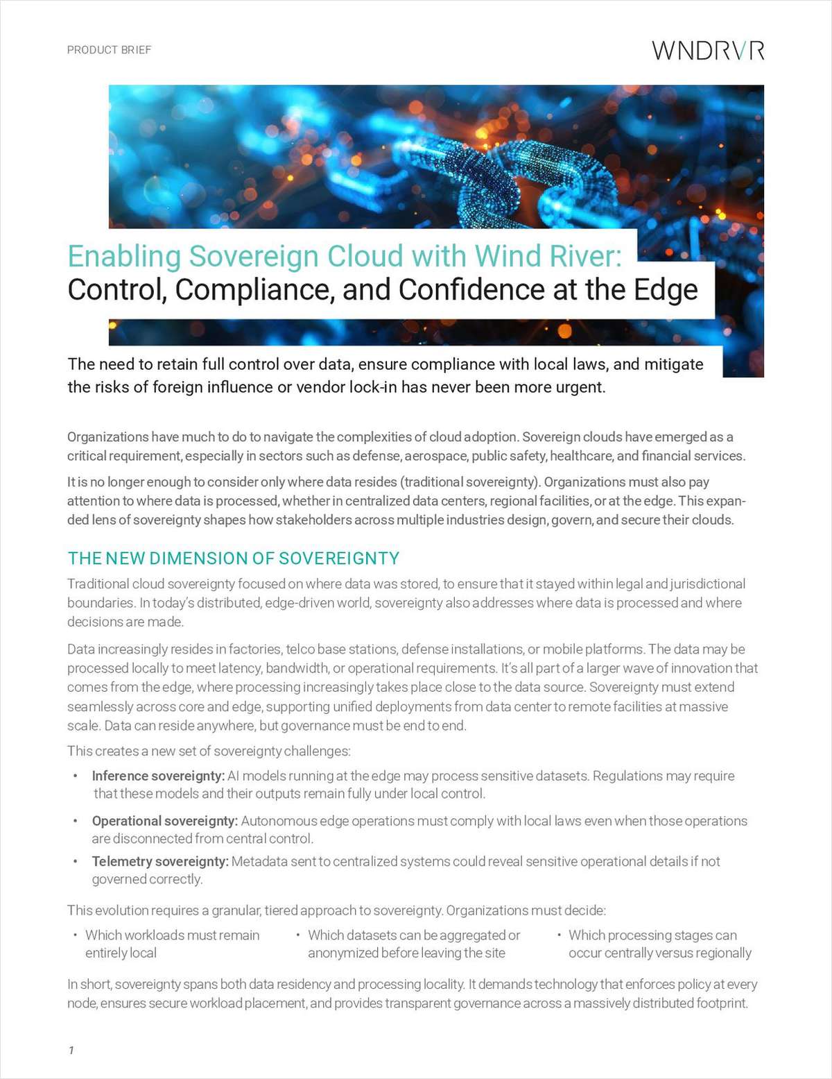 Enabling Sovereign Cloud with Wind River: Control, Compliance, and Confidence at the Edge