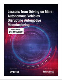 Lessons from Driving on Mars: Autonomous Vehicles Disrupting Automotive Manufacturing