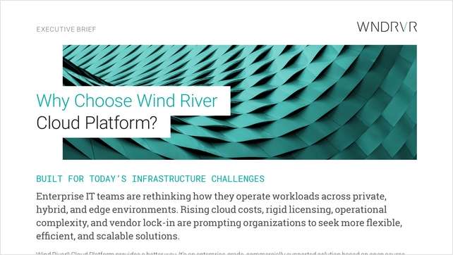 Why Choose Wind River Cloud Platform?