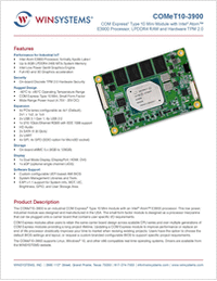 COMeT10-3900 COM Express Type 10 Mini Module Data Sheet