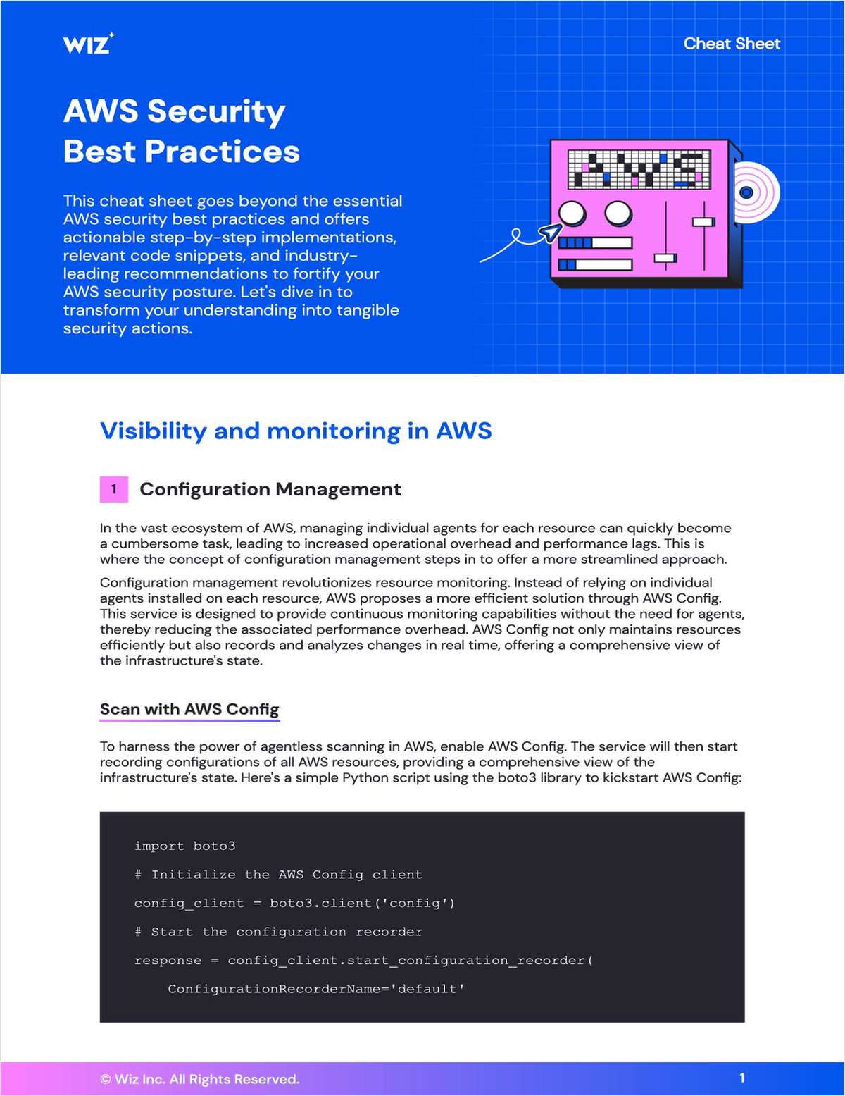 AWS Security Best Practices Cheat Sheet