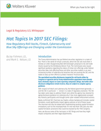 Hot Topics in 2017 SEC Filings