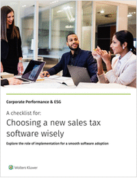 A checklist for: Choosing a new sales tax software wisely