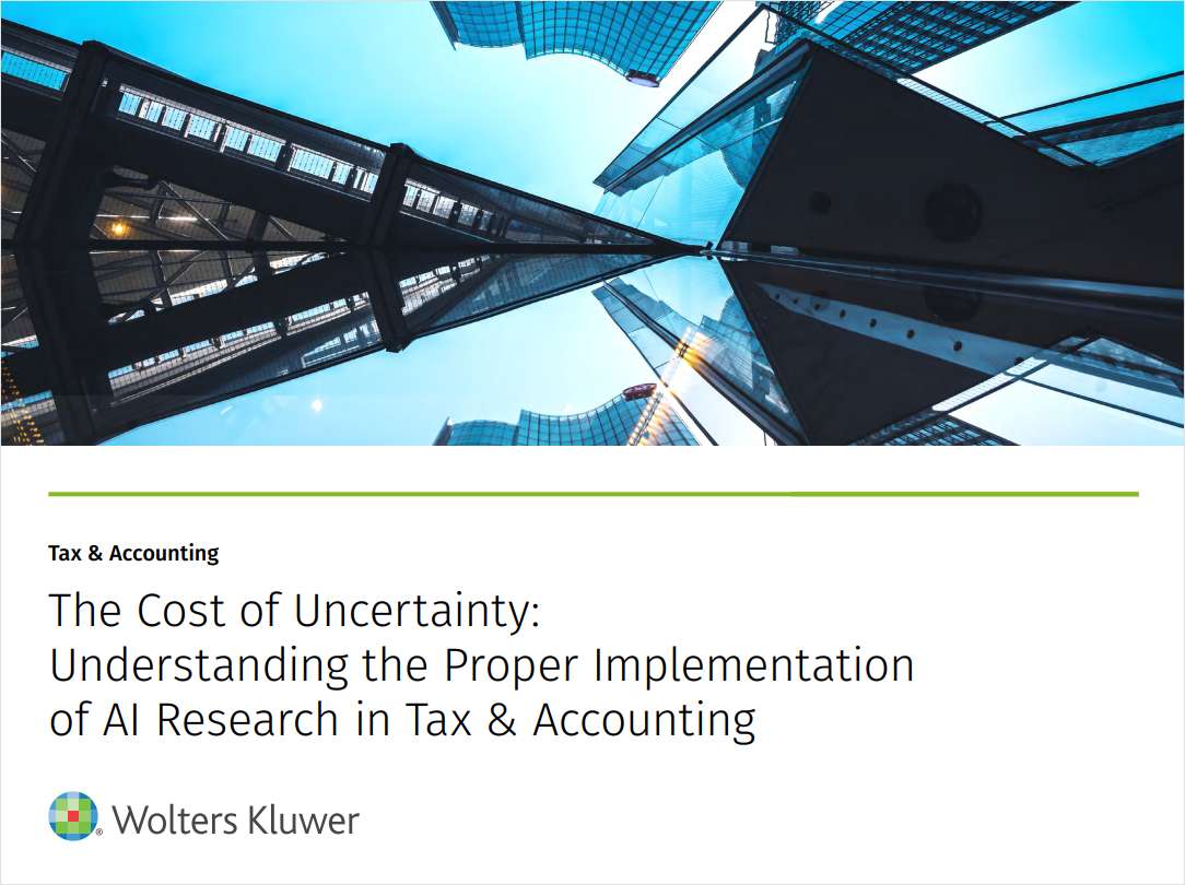 The Cost of Uncertainty - Understanding the Proper Implementation of AI Research in Tax & Accounting