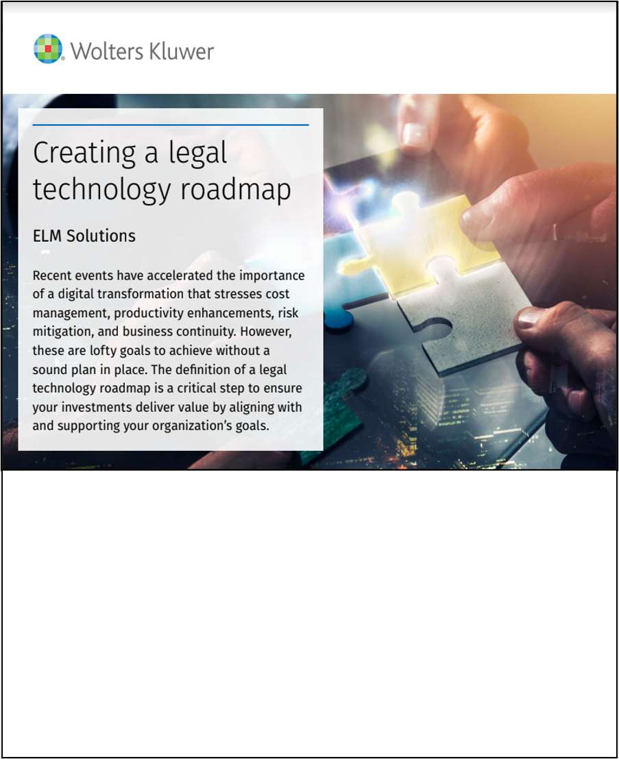 Creating a Legal Technology Roadmap
