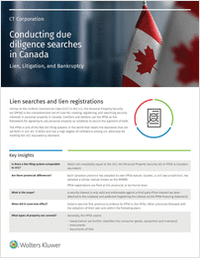 Conducting due diligence searches in Canada: Lien, Litigation & Bankruptcy
