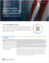 Conducting Due Diligence Searches in the Netherlands: Lien, Litigation & Bankruptcy