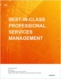 Aberdeen Research Report: Best-in-class Professional Services Management