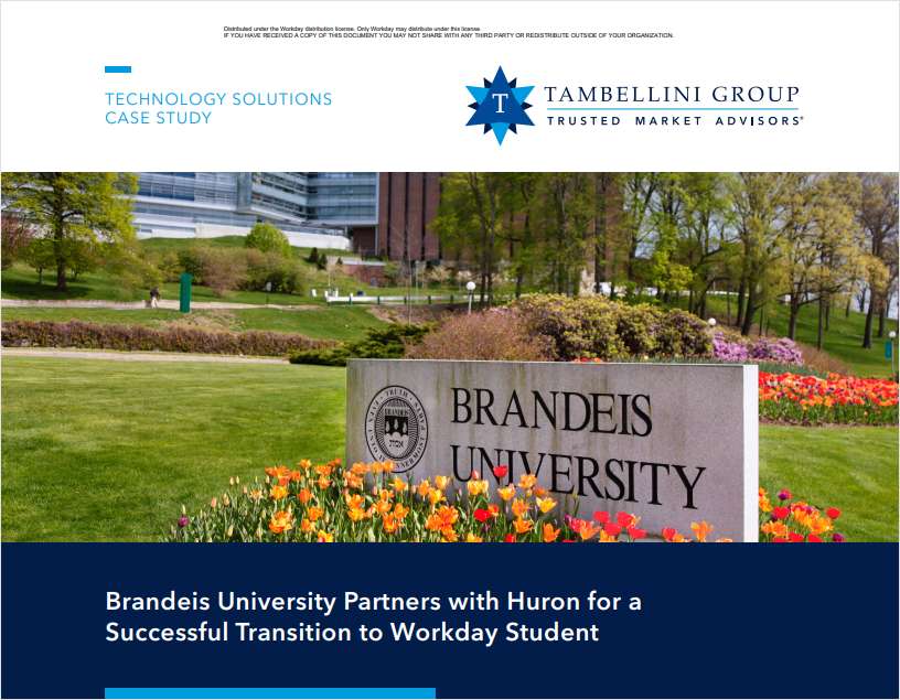 Brandeis University Partners with Huron for a Successful Transition to Workday Student