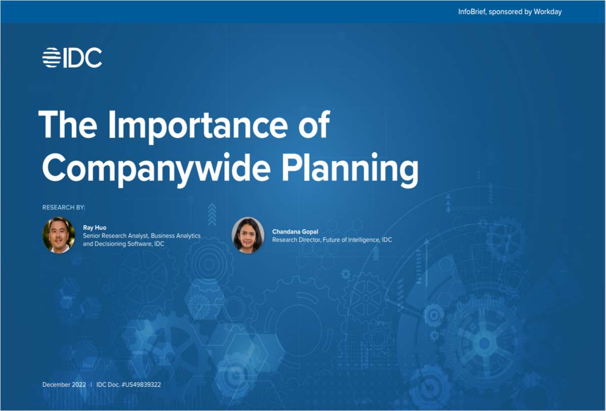 IDC eBook: Importance of Companywide Planning