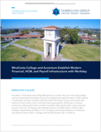 Miracosta College and Accenture Establish Modern Financial, HCM, and Payroll Infrastructure with Workday