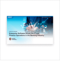Enterprise Software Drives the IT and Finance Operations in the Banking Industry