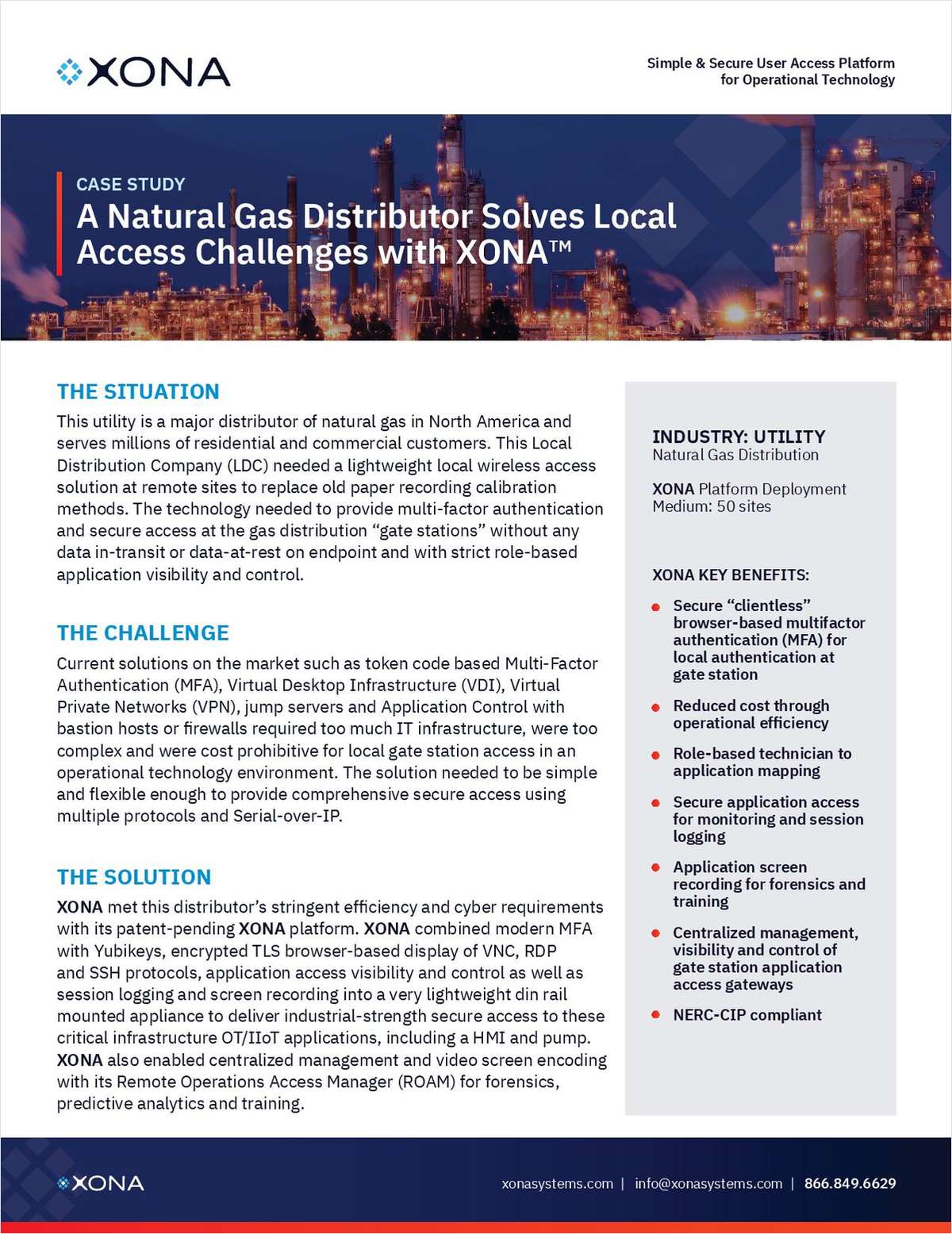 Case Study: Natural Gas Distributor Solves Local Access Challenges with XONA
