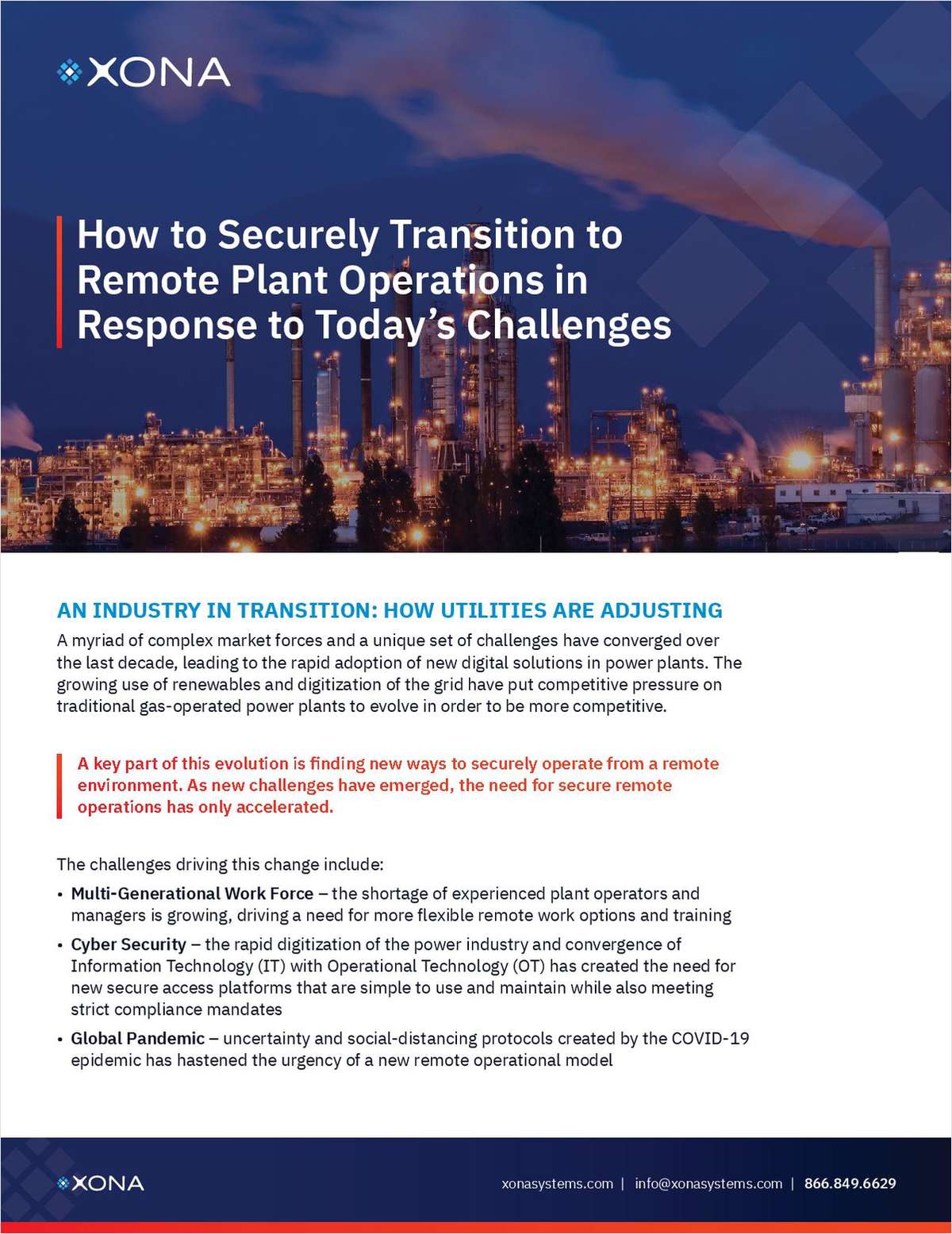 How to Securely Transition to Remote Plant Operations in Response to Today's OT Challenges