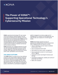 Supporting Operational Technology's Cybersecurity Mission with XONA