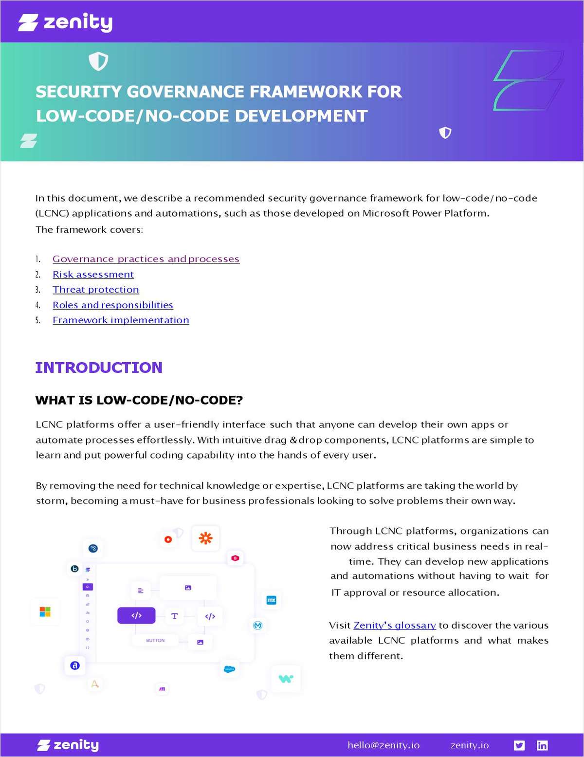 Security Governance Framework for Low-Code / No-Code Development