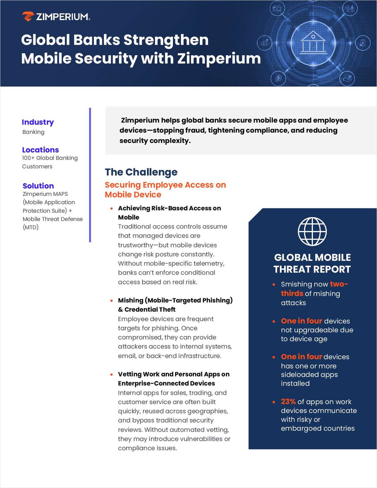Global Banks Strengthen Mobile Security with Zimperium